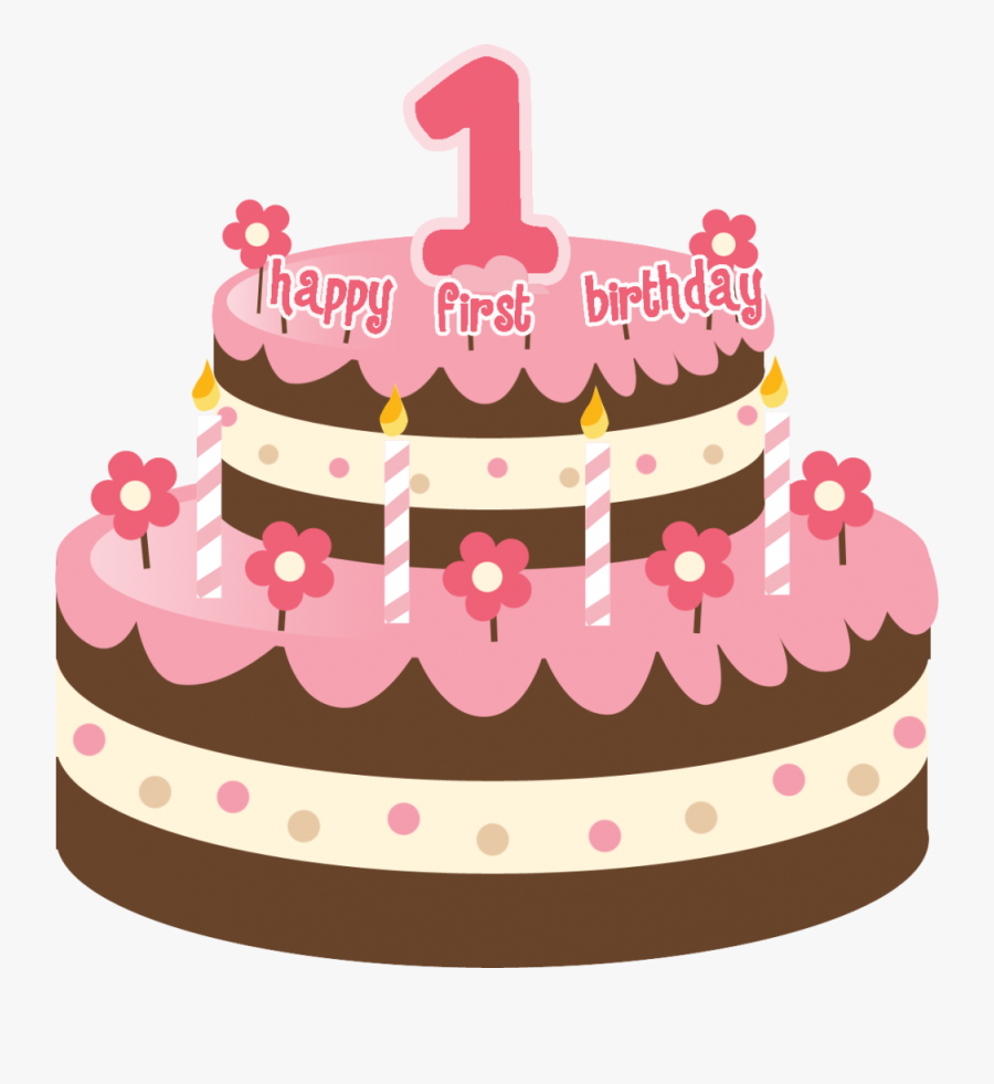 Birthday Cake Png Clipart - 1st Birthday Cake Png, Transparent Clipart