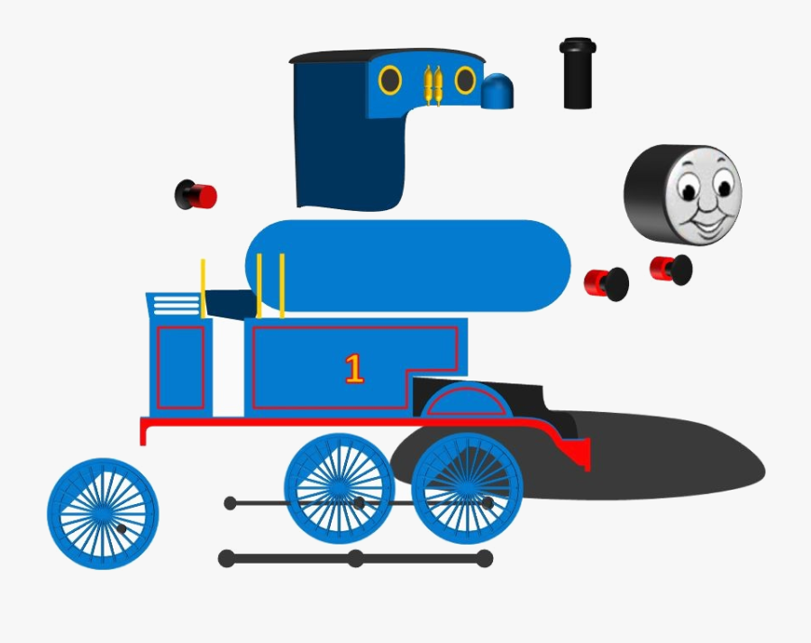 Thomas The Train Clipart At Free For Personal Use Transparent - Thomas The Tank Engine 3d Template, Transparent Clipart