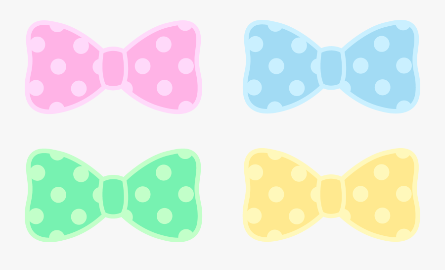 Bow Tie Clipart Pastel - Polka Dot Bow Clipart, Transparent Clipart