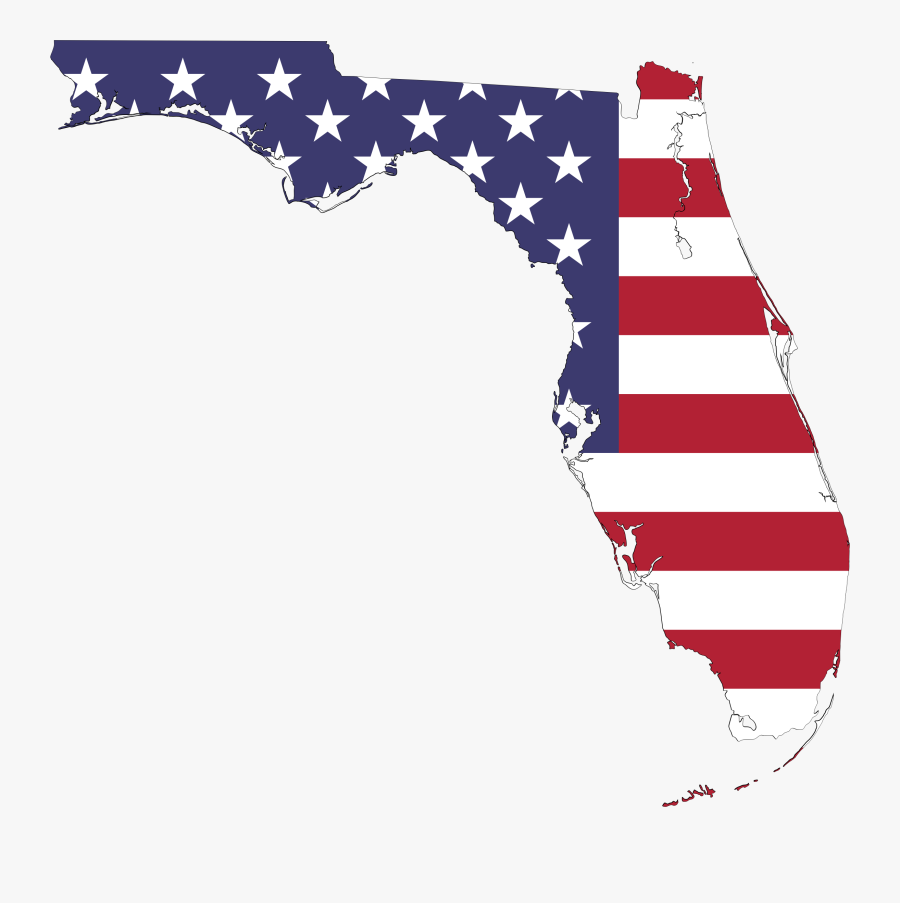 State Of Florida American Flag, Transparent Clipart