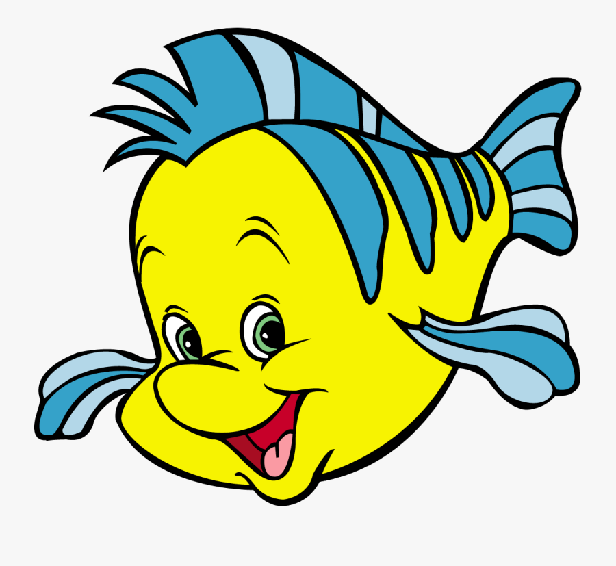 Little Mermaid Font - Flounder From The Little Mermaid, Transparent Clipart