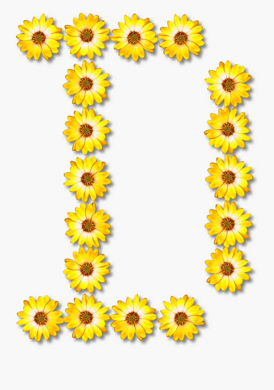 Free Download Common Sunflower Clipart Common Sunflower - Huruf Bunga Png, Transparent Clipart