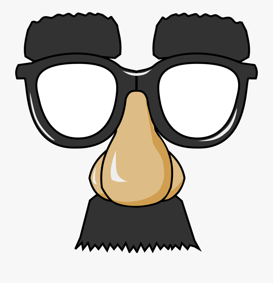 Funny Nose Clipart - Nerd Glasses With Nose, Transparent Clipart