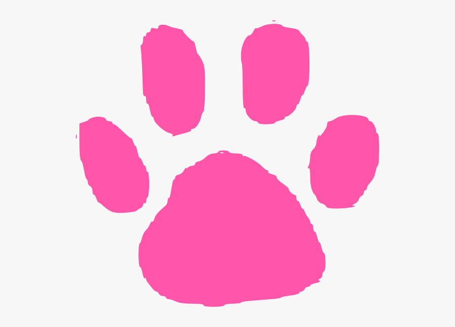 Bubblegum Pink Paw Print Clip Art - Animal Foot Prints Clipart, Transparent Clipart