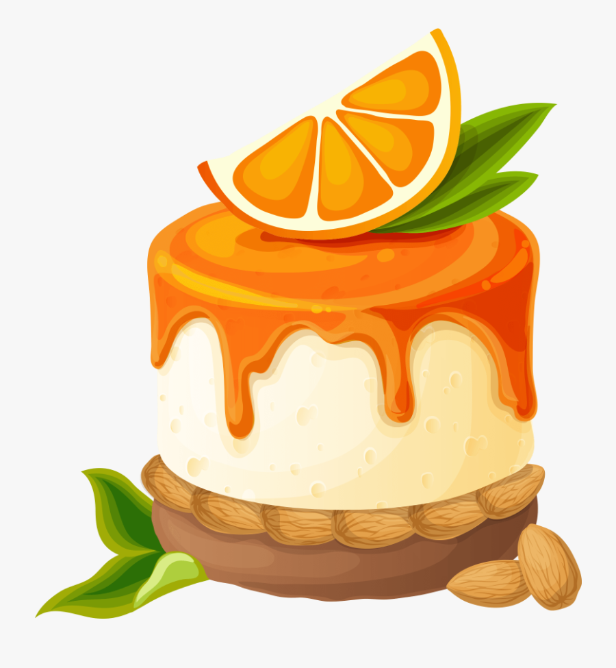 Cake Clipart Png Images Free Download Searchpng - Orange Cake Clipart, Transparent Clipart