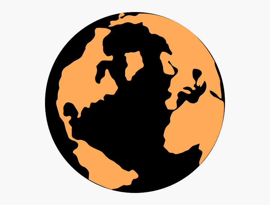 Orange And Black Globe Clip Art - Red And Black Earth, Transparent Clipart