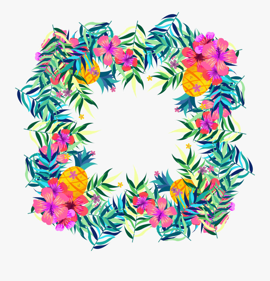 Flower Tropics Fruit Clip Art Tropical Flowers - Transparent Background Free Clip Art Tropical Flowers, Transparent Clipart
