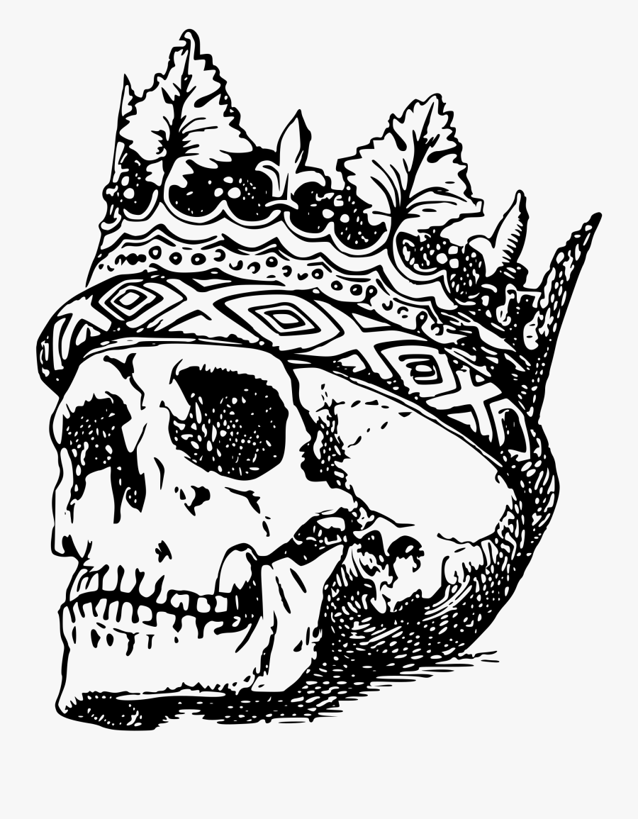 Crowns Drawing At Getdrawings - Skull With Crown Png, Transparent Clipart