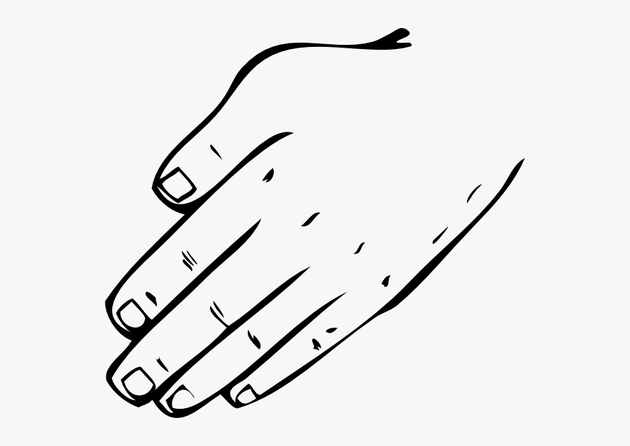 Hand Black And White Hand Clipart - Back Of Hand Clipart, Transparent Clipart