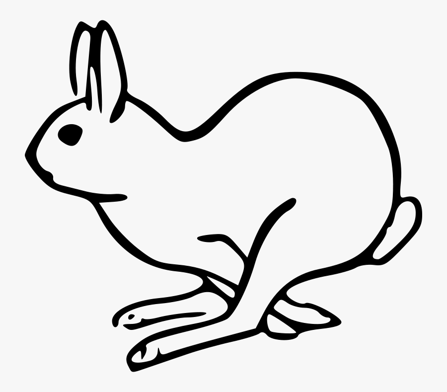 Black - Clip - Art - Rabbit Running Clip Art, Transparent Clipart