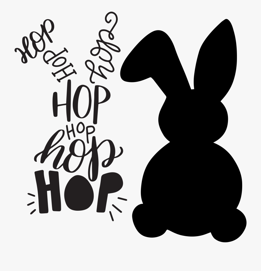 Image Black And White Download Bunnies Clipart Marshmallow - Silhouette Easter Bunny Clipart Black And White, Transparent Clipart