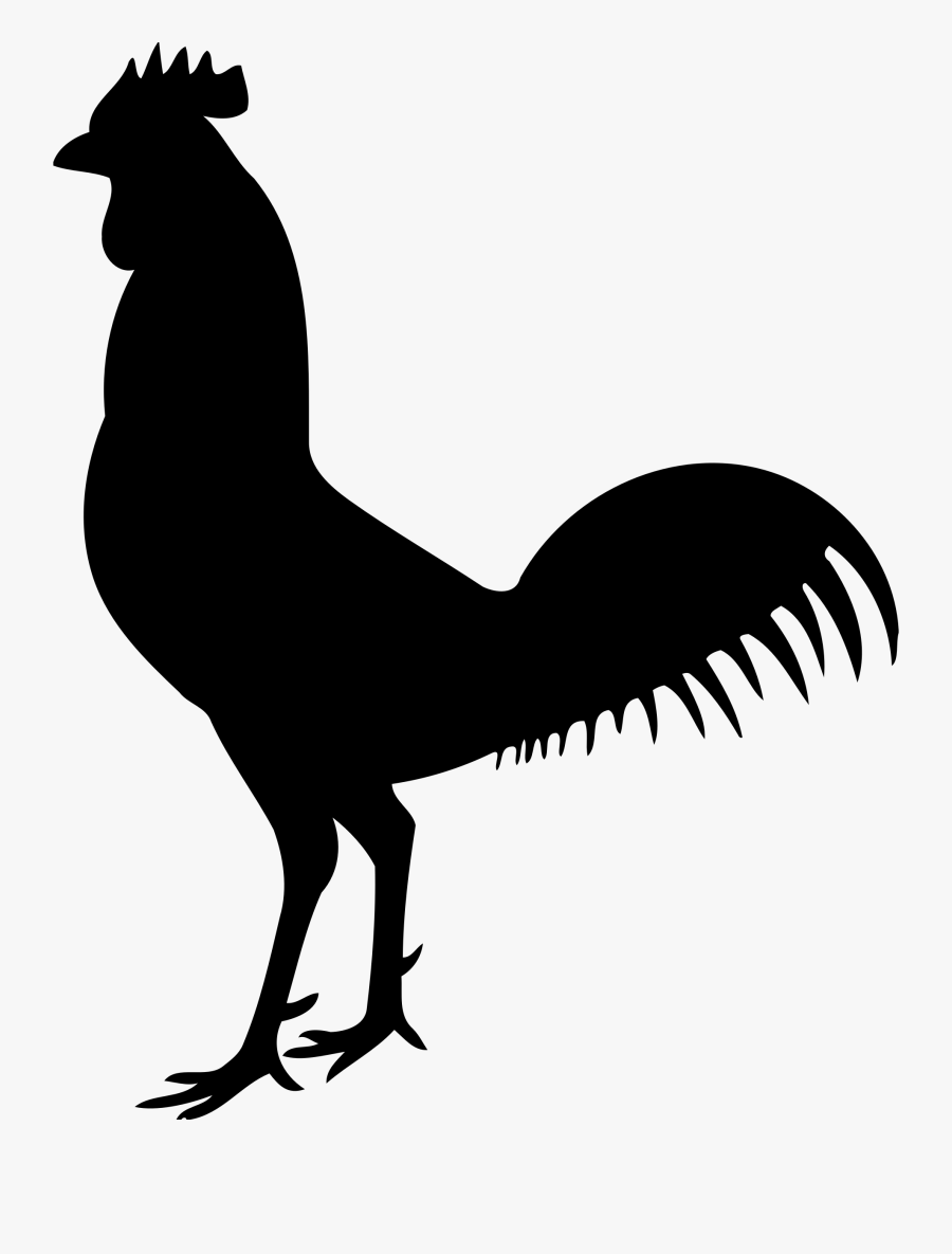 Rooster Clipart Transparent Background - Rooster Silhouette Transparent Background, Transparent Clipart