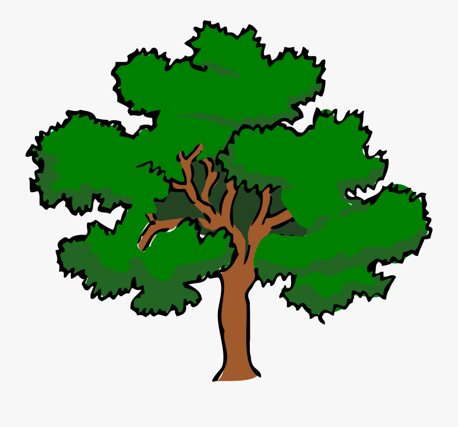Oak Silhouette Free Redux - Clipart Oak Tree, Transparent Clipart