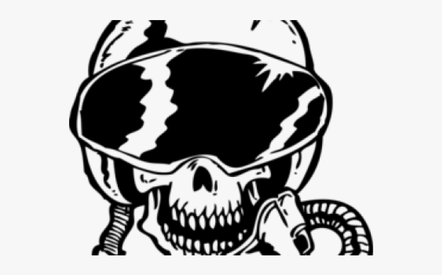 Skull Clipart Pilot - Skull, Transparent Clipart