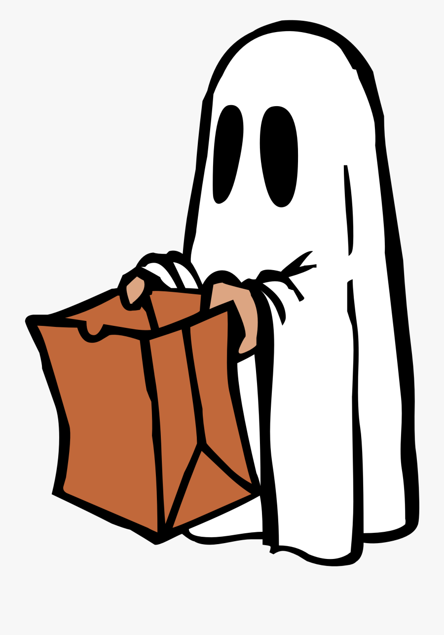 Ghost Clipart - Clipart Halloween Trick Or Treat, Transparent Clipart