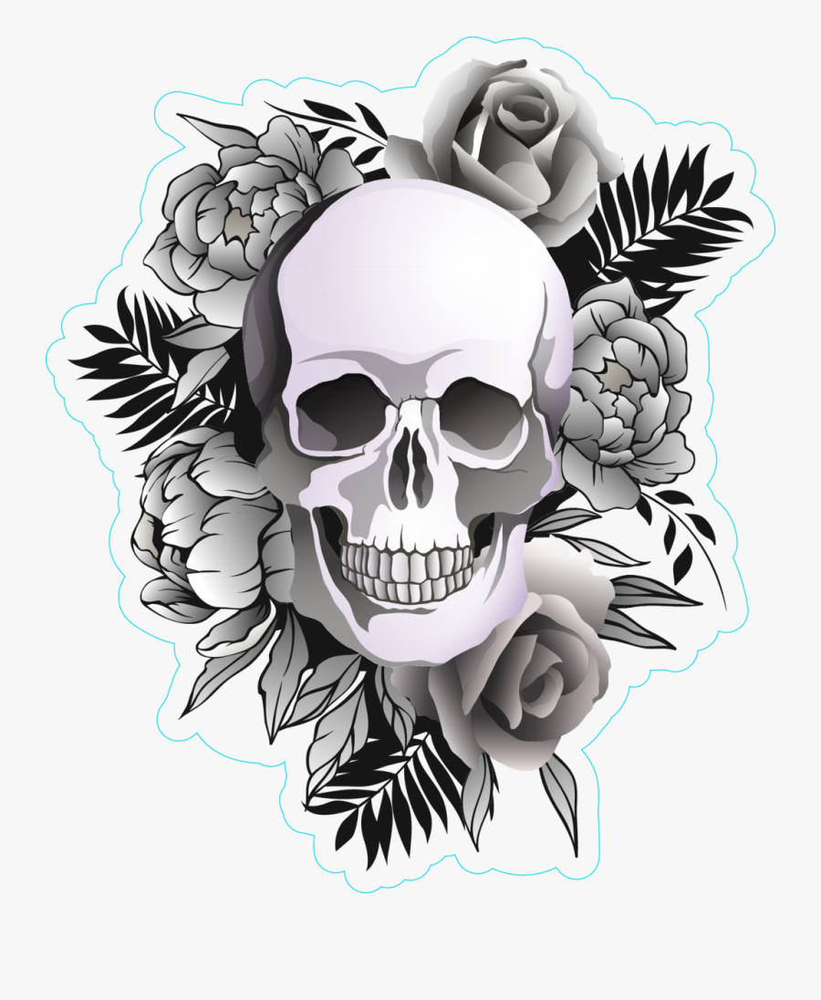 Clipart Galleryneed Flower Wicked Evil Skull Clipart - Evil Skull Black And White, Transparent Clipart