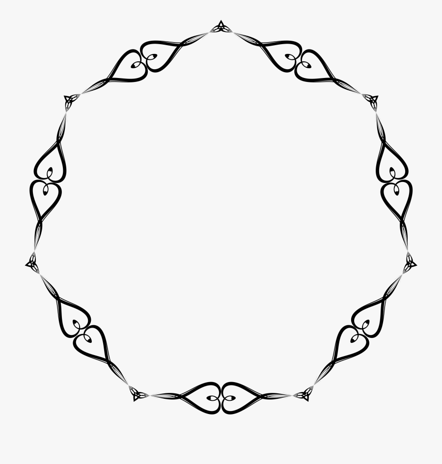 Clipart - Circle Border Black White, Transparent Clipart
