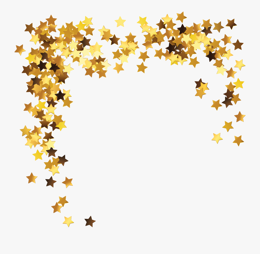 Gold Stars Decoration Png Clipart Picture - Golden Stars Border Png, Transparent Clipart