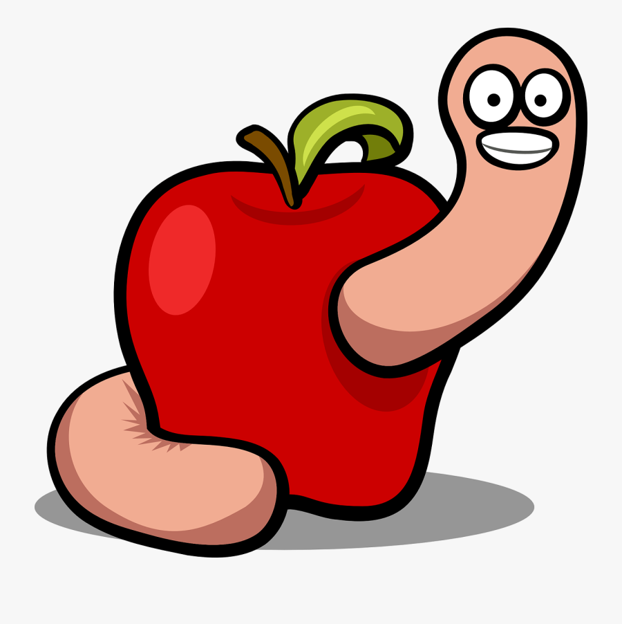 Apple And The Worm, Transparent Clipart
