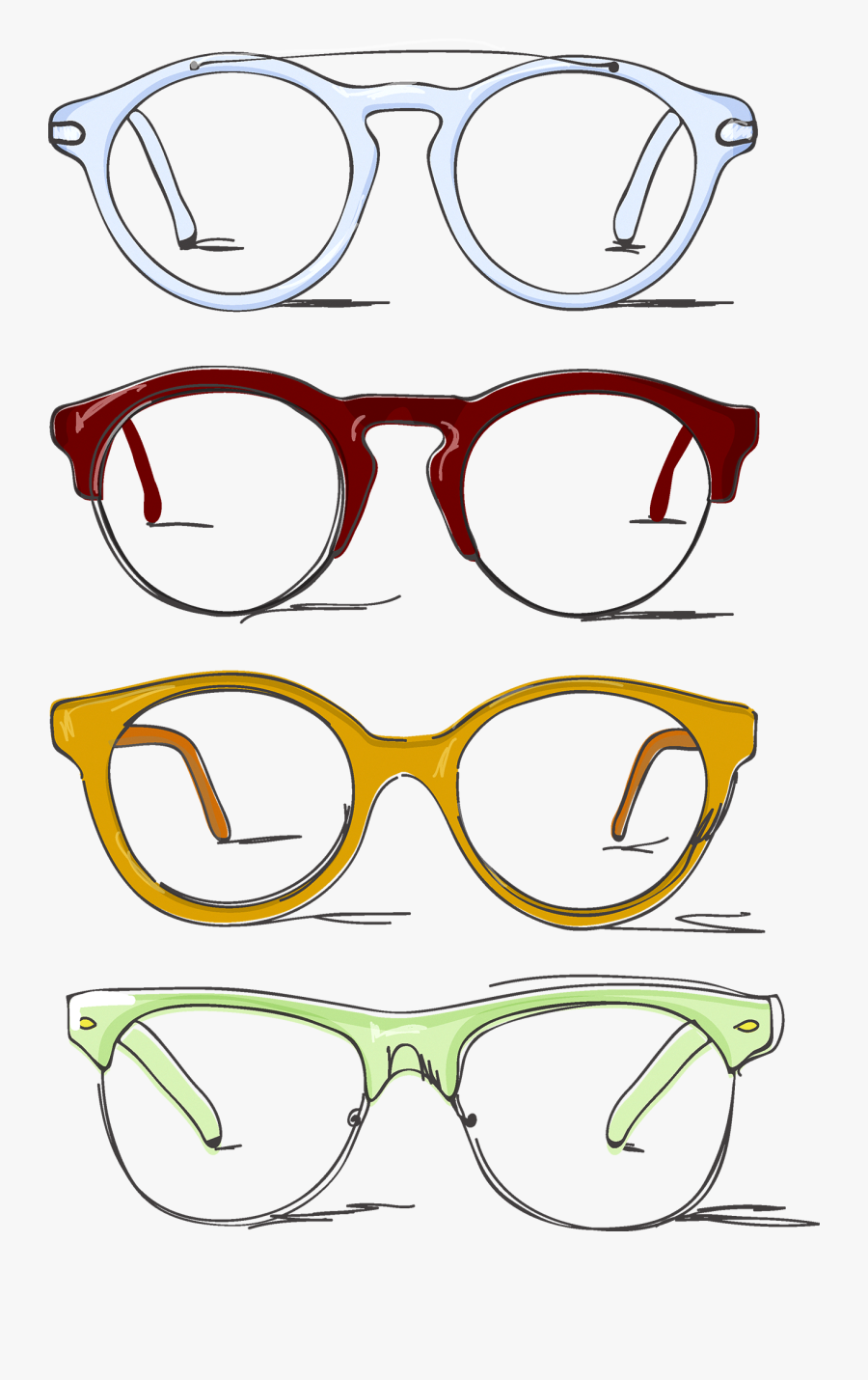 Browline Glasses Drawing Clip - Glasses Drawing Png, Transparent Clipart