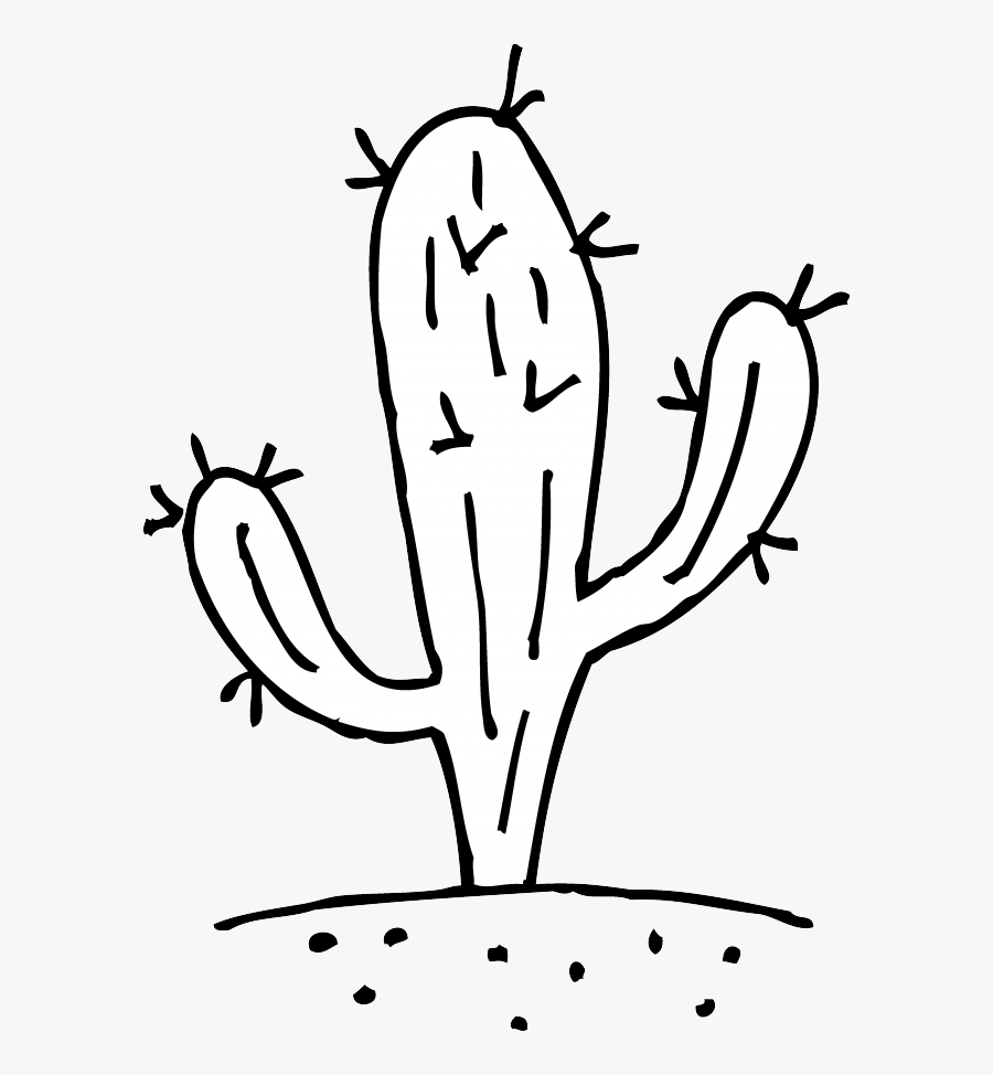 Cactus Clip Art Free - Clip Art Cactus Black And White, Transparent Clipart