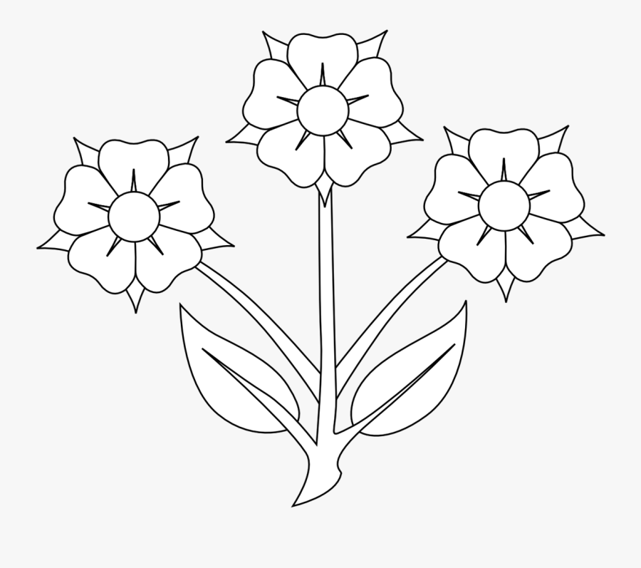 Transparent White Flower Clipart Png - Black And White Flower Layout, Transparent Clipart