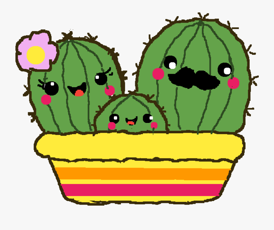 Slightly Derpy Cactus Family Cute Cactus Png Clipart Free Transparent Clipart Clipartkey