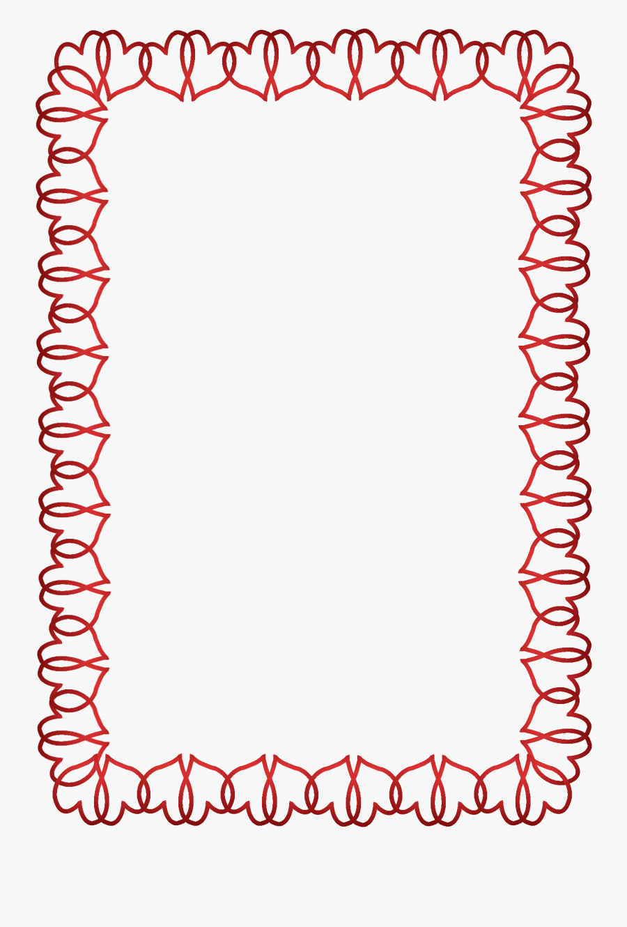 Valentine Heart Border - Valentines Day Border Png, Transparent Clipart