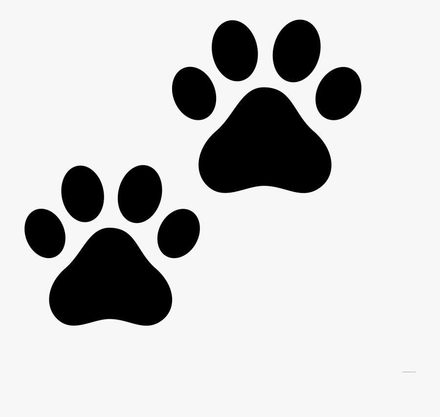 Transparent Paw Print Clipart - Black And White Paw Clipart, Transparent Clipart