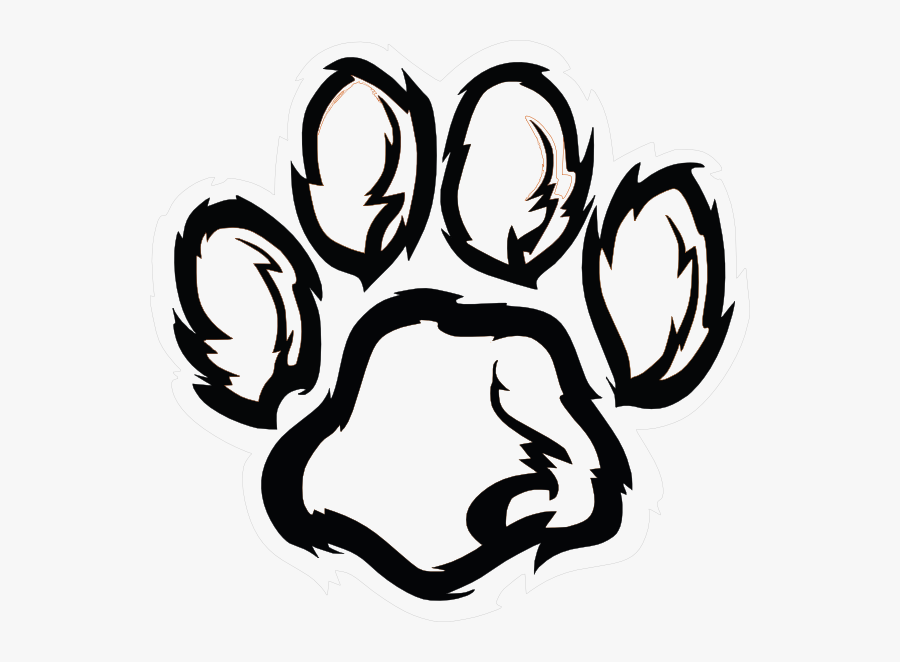 Amazing Grizzly Paw Print Clip Art At Clker Com Vector - Furry Paw Print, Transparent Clipart
