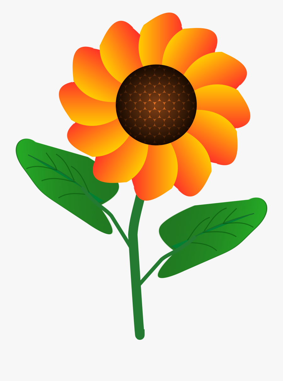 Plant,flower,sunflower - Simple Flower Clipart Design, Transparent Clipart