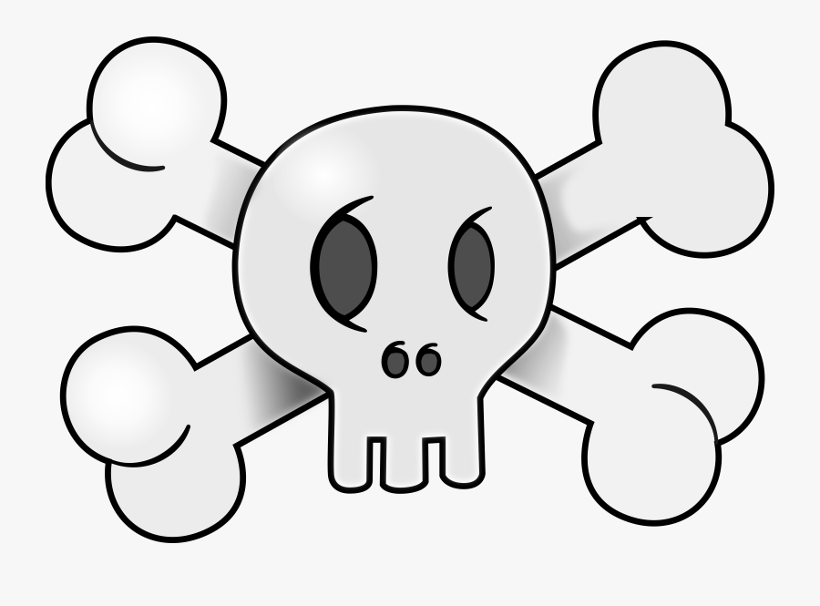 Skull Clipart Friendly - Pirate Skull Cartoon Png, Transparent Clipart