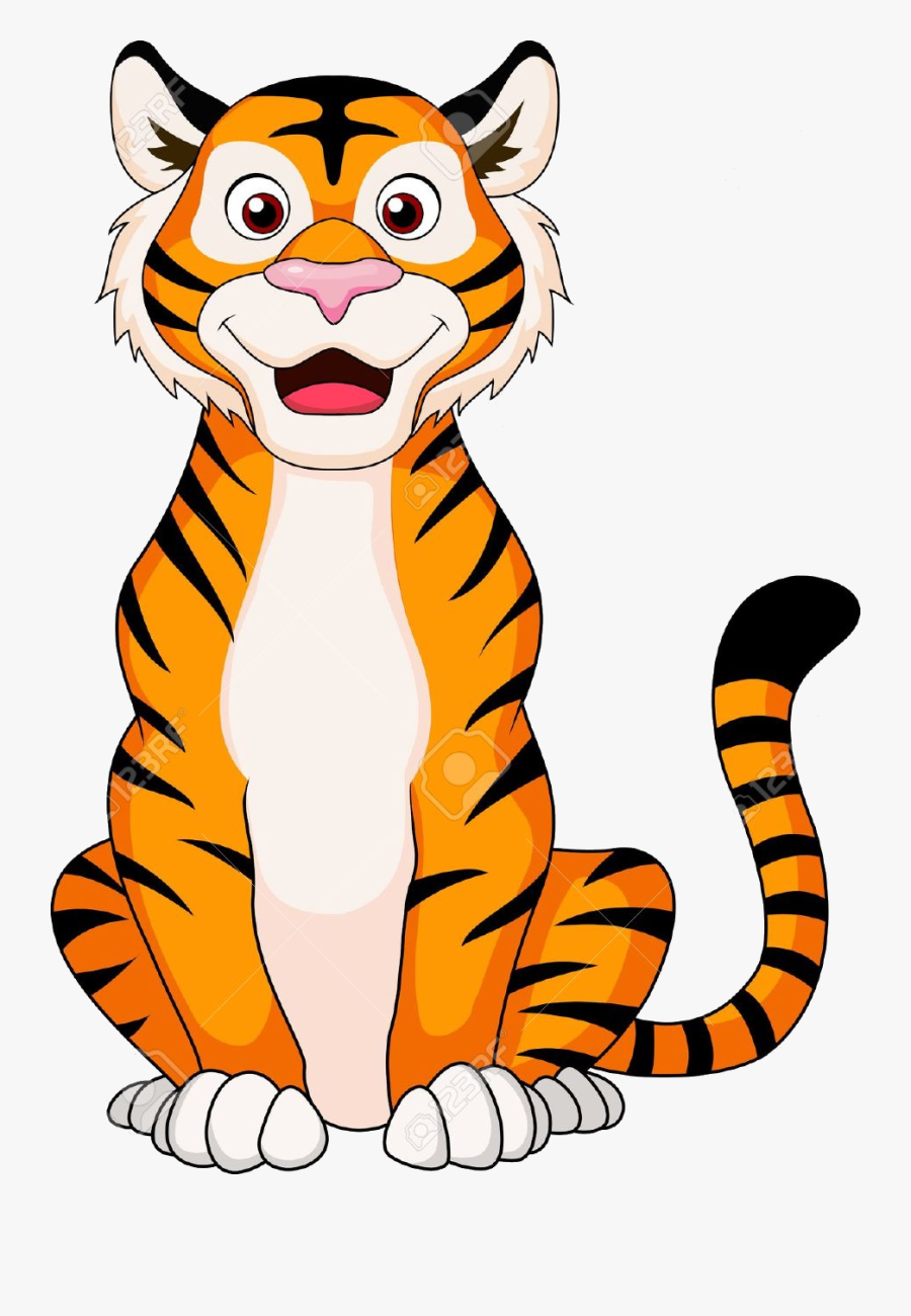 Tiger Clipart Cute Pencil And In Color Transparent - Tiger Cartoon, Transparent Clipart