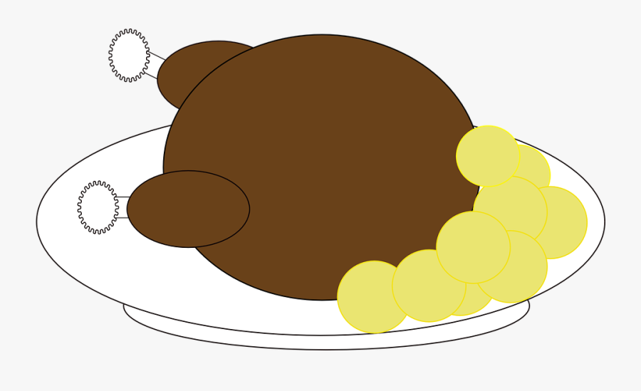 Chicken With Potatoes - Chicken And Potatoes Cartoon, Transparent Clipart