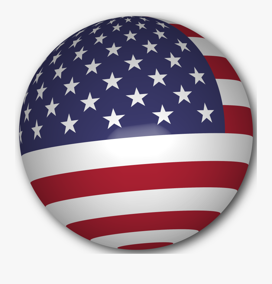 Usa Flag Sphere Clip Art Transparent Stock - Usa Flag Sphere, Transparent Clipart