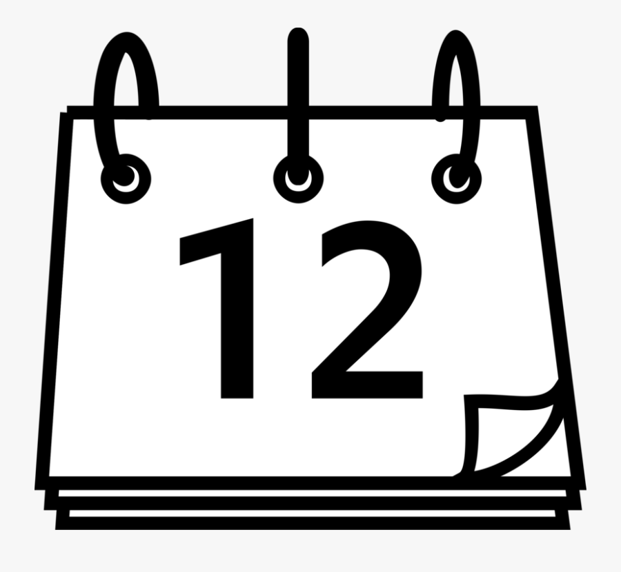 Tango X Office Calendar - Calendar Black And White Clipart, Transparent Clipart