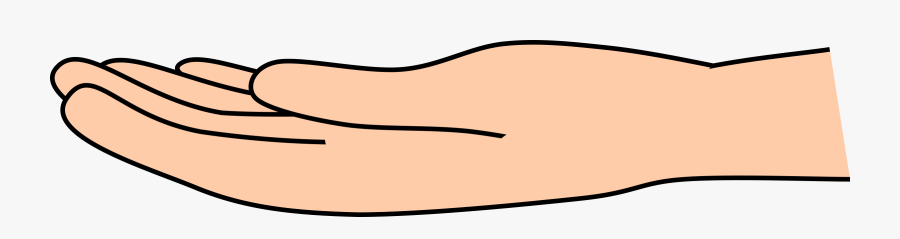Clipart Open Hand Light Skin - Open Palm Clip Art, Transparent Clipart
