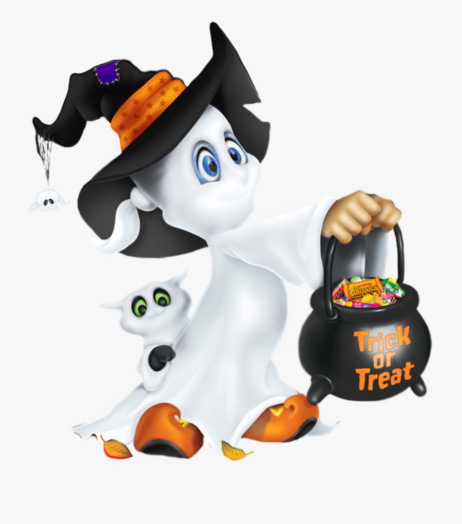 Cute Trick Or Treating Ghost, Transparent Clipart