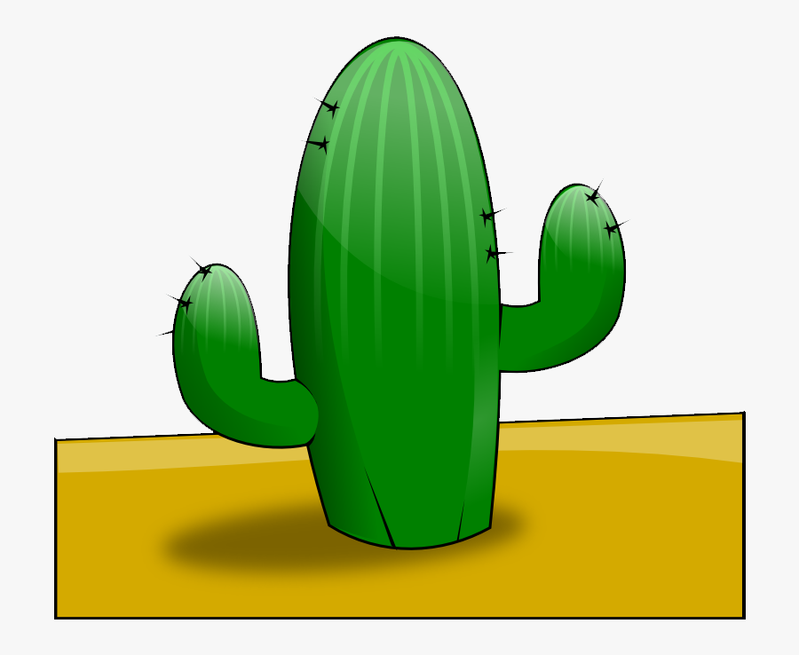 Transparent Cactus Clip Art - Cactus In Desert Clipart, Transparent Clipart