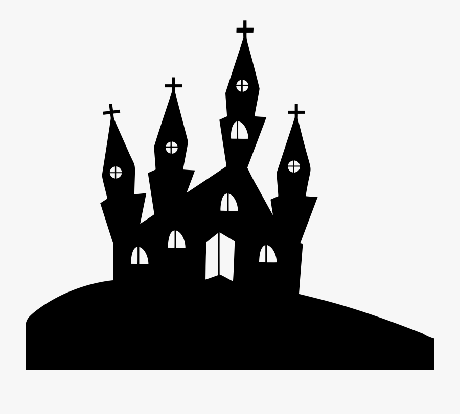 Church Silhouette Cliparts - Halloween Siluetter, Transparent Clipart