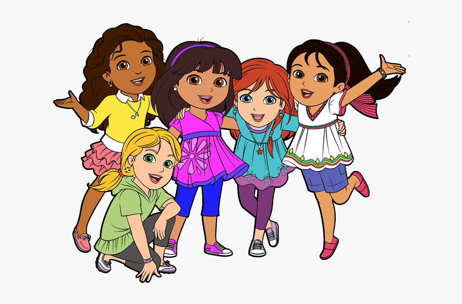 Friends Clipart - Group Of Friends Cartoon, Transparent Clipart