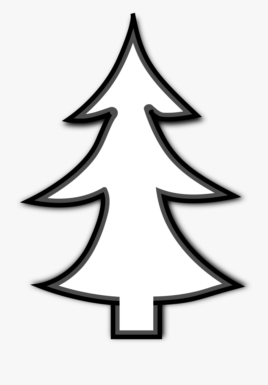 Black And White Pine Trees Clipart Clipart Panda - Christmas Tree White Clipart, Transparent Clipart