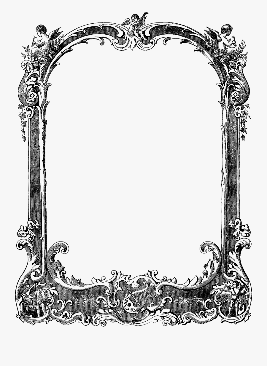 Free Vintage Border, Transparent Clipart