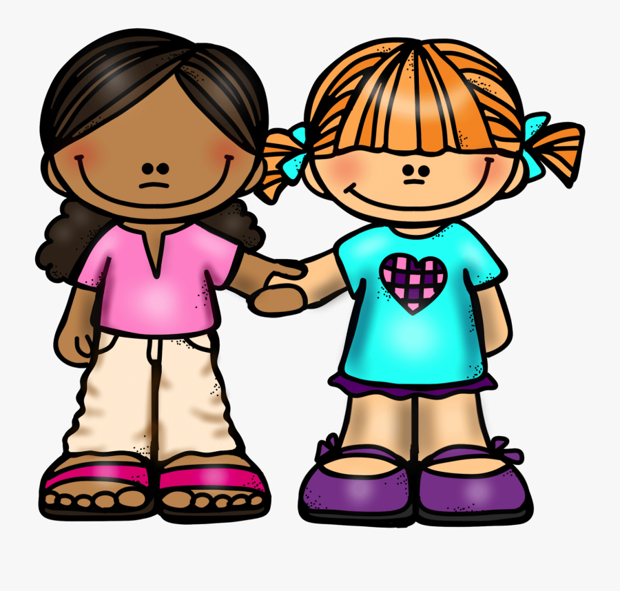Girl Friendship Cliparts - Friends Holding Hands Clipart, Transparent Clipart