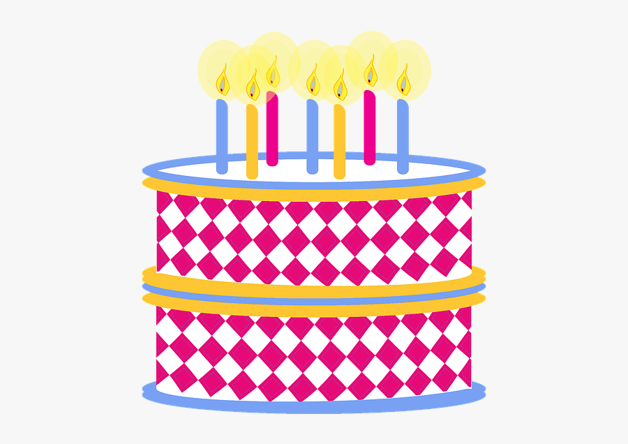 Clipart, Birthday, Cake, Colorful, Birthday Cake - Schwarz Weiß, Transparent Clipart