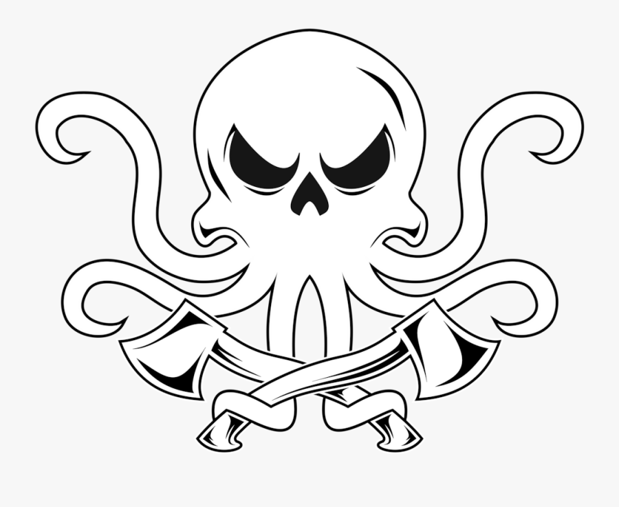 Kraken Axes Logo Skull Only Lo Res Rev0, Transparent Clipart