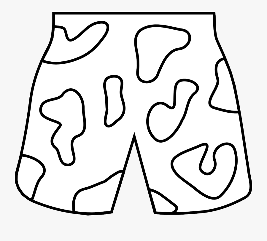 Summer Clip Art Black And White Cliparts - Swimming Costume Colouring Pages, Transparent Clipart