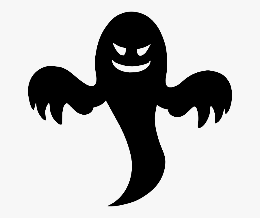 Black Ghost Clipart - Ghost Clipart Black, Transparent Clipart