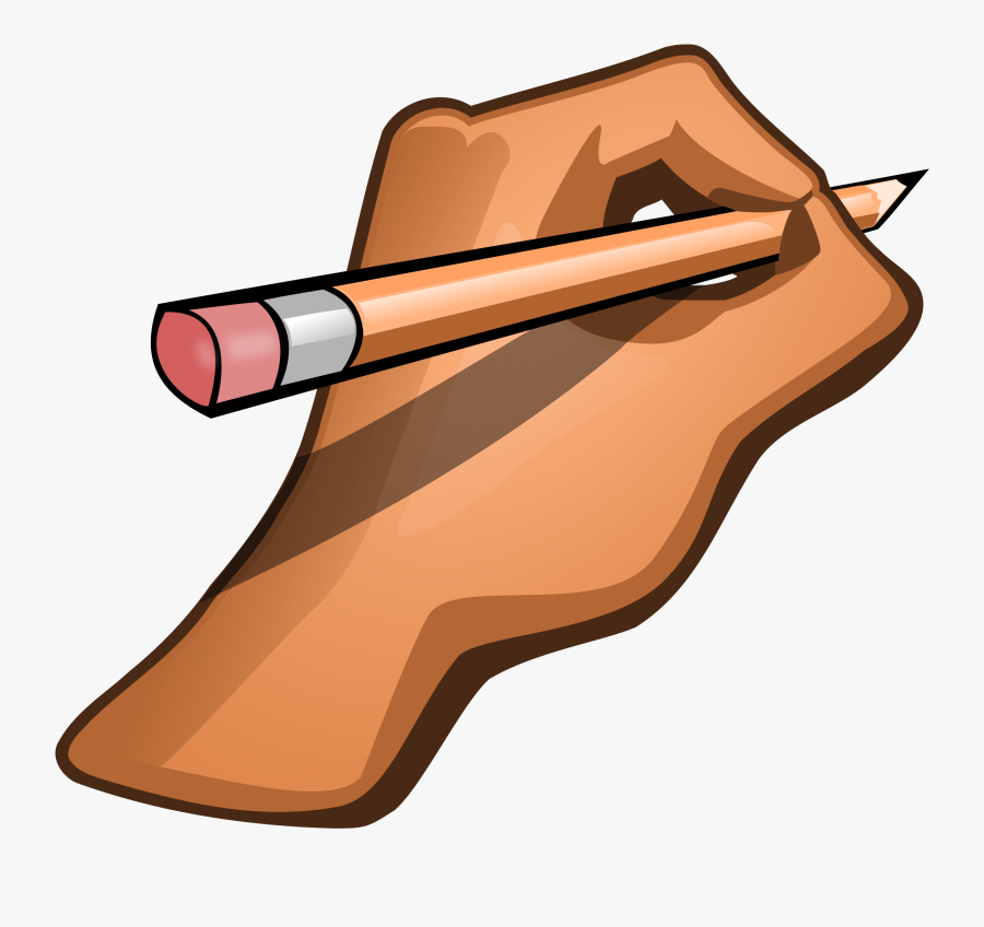 Pencil In Hand Clipart - Hand And Pencil Clipart, Transparent Clipart