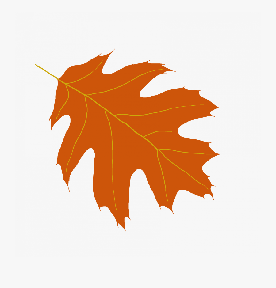 Picture Of Oak Leaves Clipartsco, Yellow Oak Leaf Clip - Transparent Autumn Leaf Silhouette, Transparent Clipart
